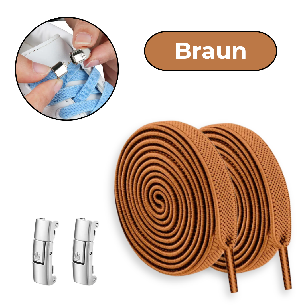 Schuhding "easy-click" Elastische Schnürsenkel mit 8mm Breite